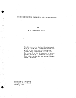 Pillai, K.C. Sreedharan; (1954)On some distribution problems in multivariate analysis." (Ford Foundation).