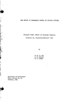 Box, G.E.P., J.S. Hunter, and R.J. Hader; (1954)The effect of inadequate models in surface fitting." (U.S. Army Ordnance)
