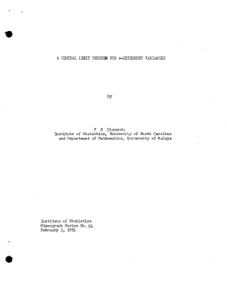 Diananda, P.H.;(1954)A central limit theorem for independent variables."
