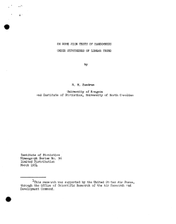 Sandrum, R.M.; (1954)On some sign tests of randomness under hypotheses of linear trend." (Air Research and Dev. Command)