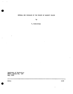 Romanovsky, V.; (1954)Several new problems of the theory of markoff chains." Translated by Dan Teichrow.