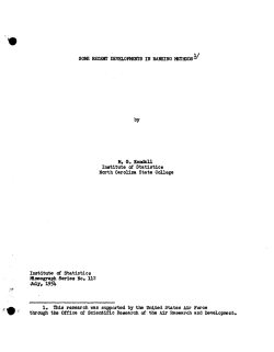 Kendall, M.G.; (1954).Some recent developments in ranking methods." (Air Research and Dev. Command)