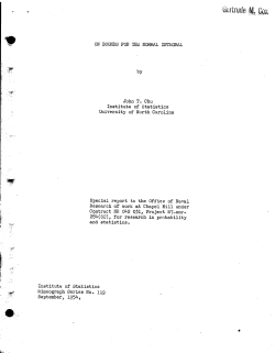 Chu, John T.; (1954)On bounds for the normal integral." (Navy Research)