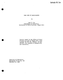 Chu, John T.; (1955)Some uses of quasi-ranges." (Navy Research)