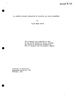 Mitra, S.K.; (1955)On minimum variance estimation of location and scale parameters." (Air Research and Dev. Command)