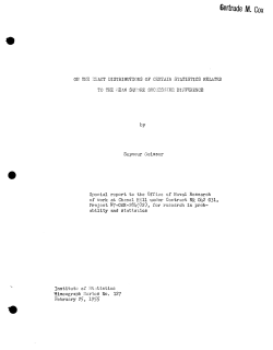 Giesser, Seymour; (1955)On the exact distributions of certain statistics related to the mean square successive difference." (Navy Research)
