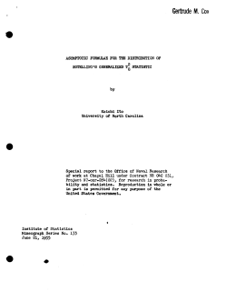 Ito, Koichi; (1955)Asymptotic formulae for the distribution of Hotelling's generalized T.^2 statistic." (Navy Research)