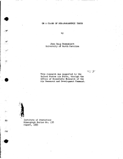 Rosenblatt, J.R.; (1955)On a class of non-parametric tests." (Air Research and Dev. Command)