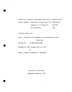 Sarhan, A.E. and B.G. Greenberg; (1957)Estimation of the parameters of the one- and two-parameter single exponential distribution from singly and doubly censored samples." (U.S. Army Ordnance)