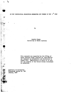 Ogawa, Junjiro; (1957)On the mathematical principles underlying the theory of the x^2 test." (Navy Research)