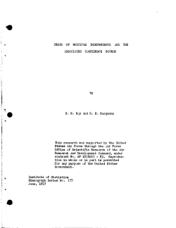 Roy, S.N. and R.E. Bargmann; (1957)Tests of multiple independence and the associated confidence bounds." (Air Research and Dev. Command)