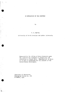 Murthy, V.K.; (1957)On estimation of the spectrum." (Navy Research)