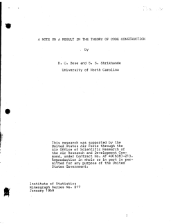 R.C. Bose and S.S. Shrikhande; (1959)A Note on the Result in the Theory of Code Construction."