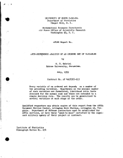 K.R. Gavirell; (1959).AnteDependence anallysis of an ordered set of variables."