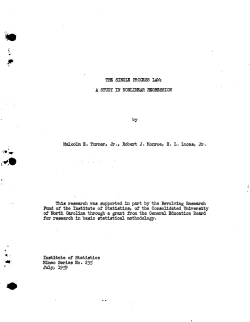 Malcom Turner; (1959)The single process law: a study in nonlinear regression."