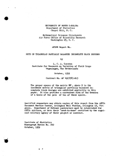 L.C.A. Corsten; (1959)Note on triangular partially balanced incomplete block designs."