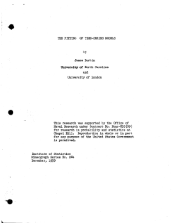 J. Durbin; (1959)The fitting of time series models."