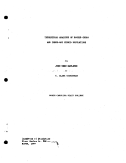 Rawlings, J.O. and C.C. Cockerham; (1960)Theoretical Analyses of double cross and three way hybrid populations."