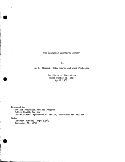 Finkner, A.L., J. Monroe and J. Fleischer; (1960)The Nashville Morbidity Survey."