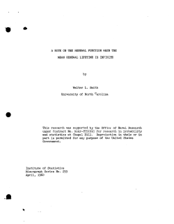 Smith, W.L.; (1960)A note on the renewal function when the mean renewal is infinite." Navy.