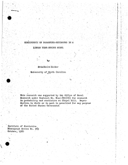 Eicker, F.; (1960)Consistency of parameter-estimates in linear time-series model." Navy.