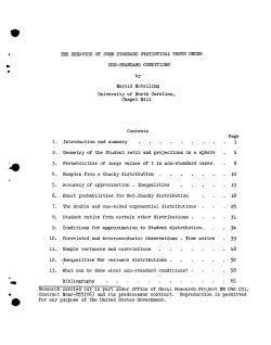 Hotelling, H.; (1961)The behavior of some standard statistical tests under non-standard conditions."