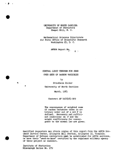 Eicker, F.; (1961)Central limit theorem for sums over sets of random variables."
