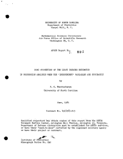 Bhattacharyya, P.K.; (1961)Some properties of the least square estimator in regression analysis when thindependent" variables are stochastic. Air Force.