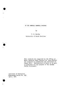 Murthy, V.K.; (1961)On the general renewal process."