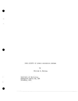 Mallios, W.S.; (1961)Some aspects of linear regression systems." Ph.D. Thesis.