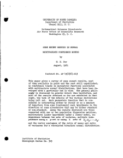 Roy, S.N.; (1961)Some recent results in normal multivariate confidence bounds."