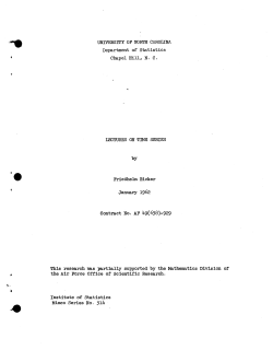 Eicker, F.; (1962)Lectures on time series."