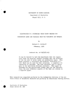 Potthoff, R.F.; (1962)Illustration of a technique which tests whether two regression lines are parallel when the variances are unequal."