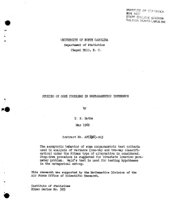 Sathe, Yashwant S.; (1962)Studies of some problems in non-parametric inference."
