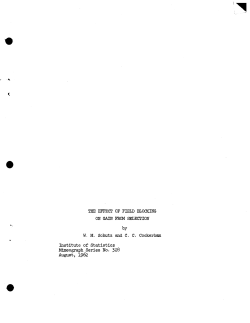 Schutz, W.M. and C.C. Cockerham; (1962).The effect of field blocking on gain from selection." Ph.D. Thesis.