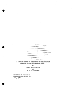 Johnston, B.O. and A.H.E. Grandage; (1962).A sampling study of estimators of the non-linear parameter in the exponential model." M.S. Thesis.