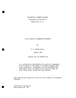 Bhattacharyya, P.K.; (1962)On an analog of regression analysis."