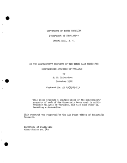 Srivastava, J.N.; (1962)On the monotonicity property of the three main tests for multivariate analysis of variance."
