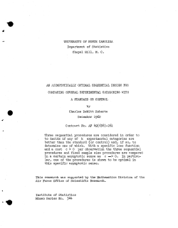 Roverts, C.D.; (1962)An asymptotically optimal sequential design for comparing several experimental categories with a standard or control."