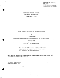 Sethuraman, J.; (1963)Fixed interval analysis and fractile analysis."