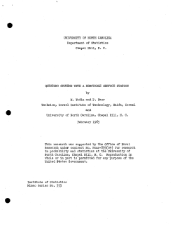 Naor, P. and Yadin, M.; (1963)Queueing systems with a removable service station."