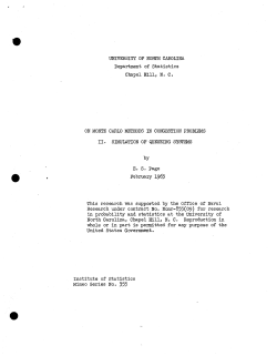 Page, E.S.; (1963)On Monte Carlo methods in congestion problems. II. Simulation of queueing systems."