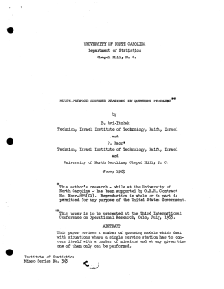 Avi-Itzhak, B. and P. Naor; (1963)Multi-purpose service stations in queueing problems."