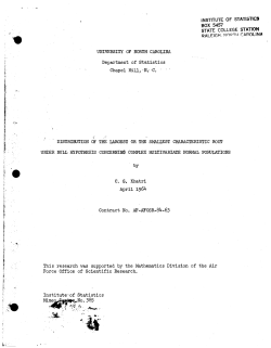 Khatri, C.G.; (1964)Distribution of the largest or smallest characteristic root."