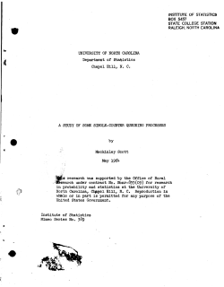 Scott, M.; (1964)Study of some single counter queueing processes."