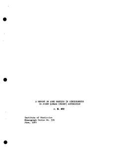 Roy, S.N.; (1964)A report on some results in simultaneous or joint linear (point) estimatio."