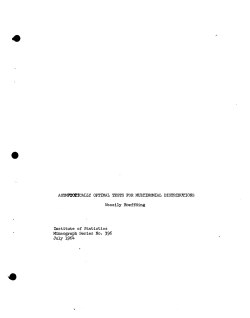 Hoeffding, Wassily; (1964)Asymptotically optimal tests for multinomial distribution."