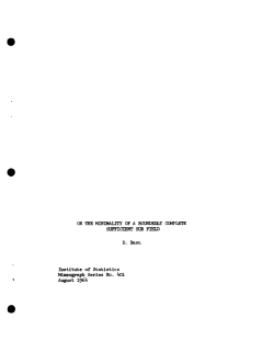 Basu, D.; (1964)On the minimality of a boundedly complete sufficient subfield."