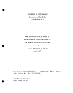 Bose, R.C. and R.C. Burton; (1964)A characterization of flat spaces in a finite geometry and the uniqueness of the Hamming and MacDonald codes."
