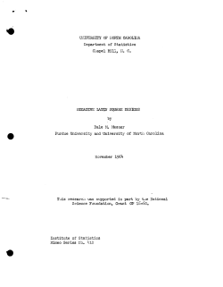 Mesner, Dale M.; (1964)Negative latin square designs."